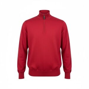 Orvis Men's Bold Red Zip-Up Sweater